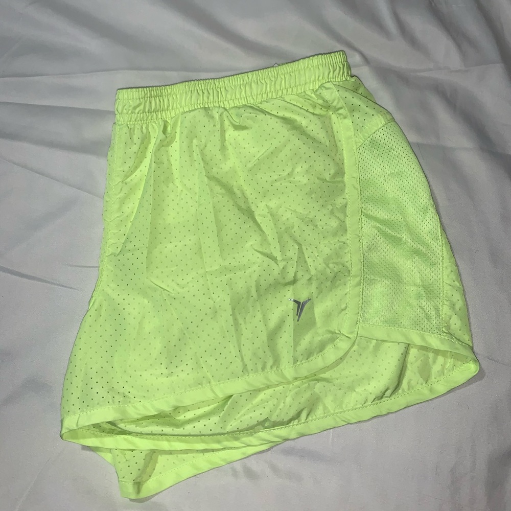 Cute neon yellow athletic shorts